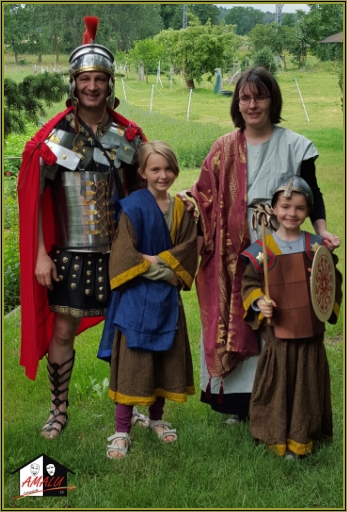 "Eine römische Familie auf Reisen"